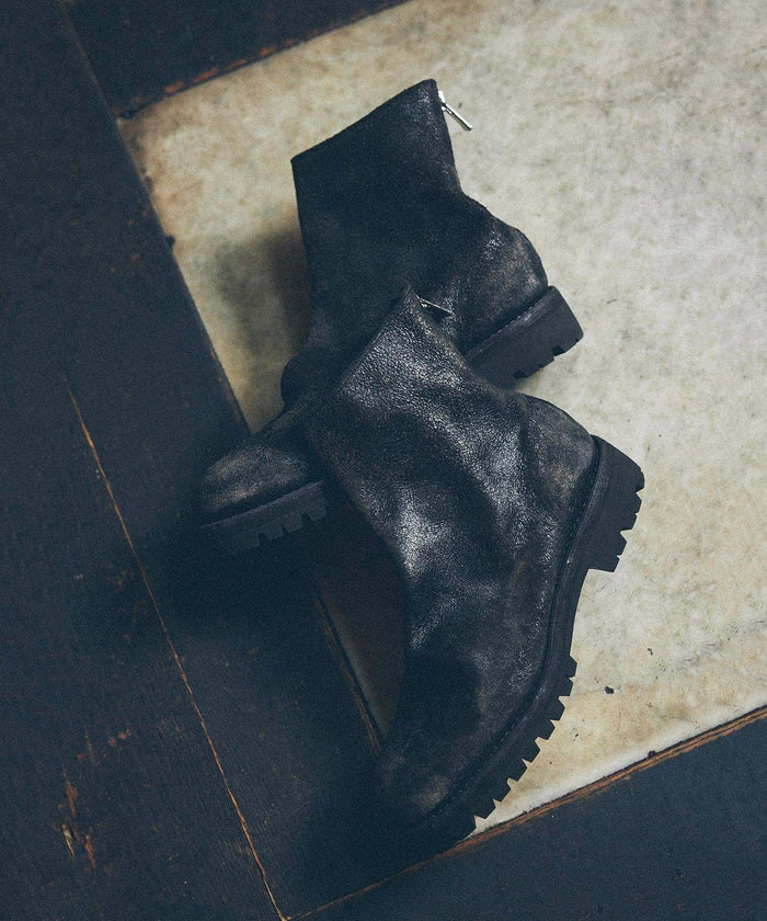 GUIDI for BIOTOP / Back Zip Boots | 796V_RU HORSE COATED BLKT